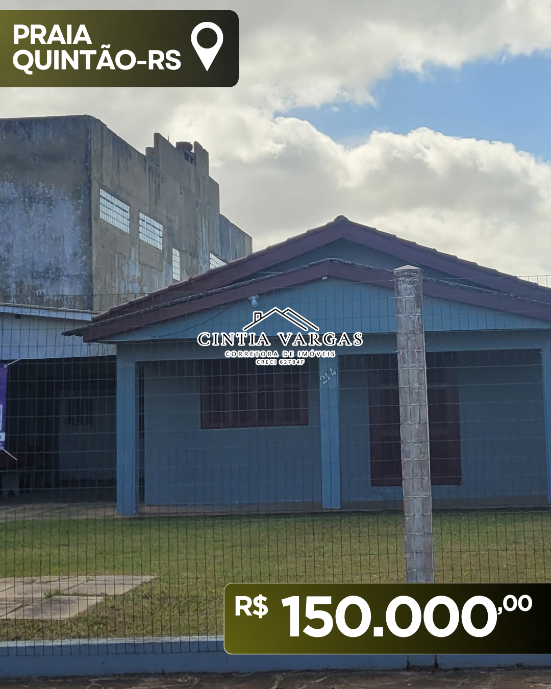 CASA MOBILIADA A APENAS 150M DO MAR EM QUINTÃO